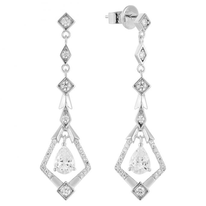 Art Deco Reverie Diamond Drops Earrings