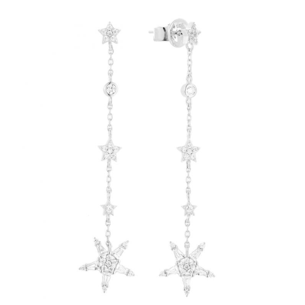 “Celestial Starlight” Diamond Drop Earrings
