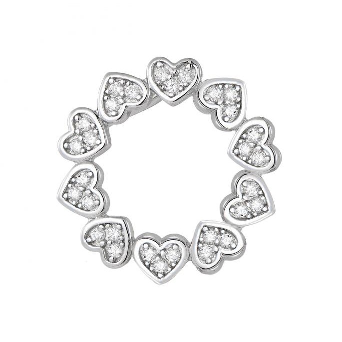 “Circle of Love” Diamond Heart Band