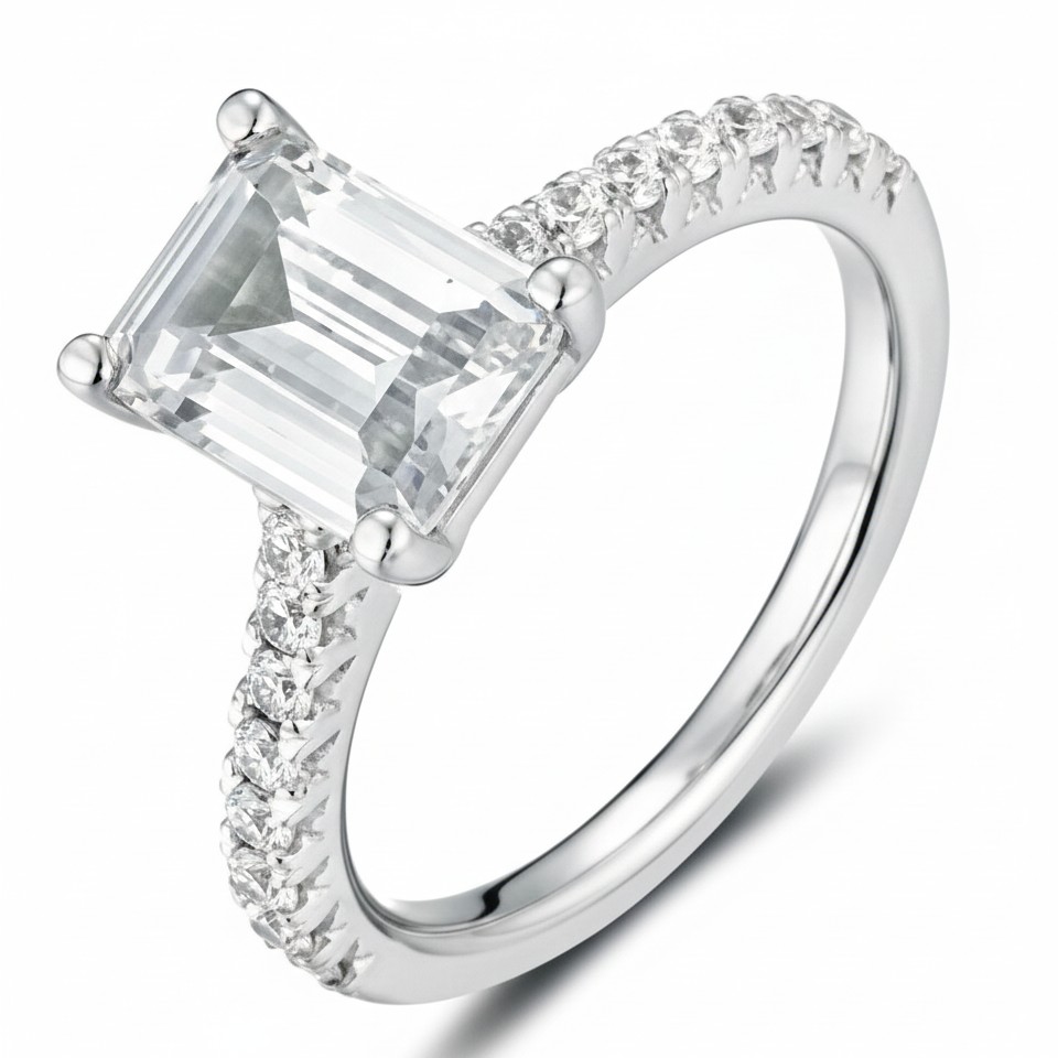 Classic Emerald Cut Solitaire Ring