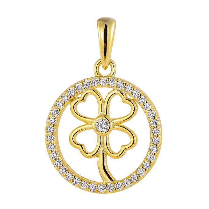 Diamond Clover Medallion Pendant