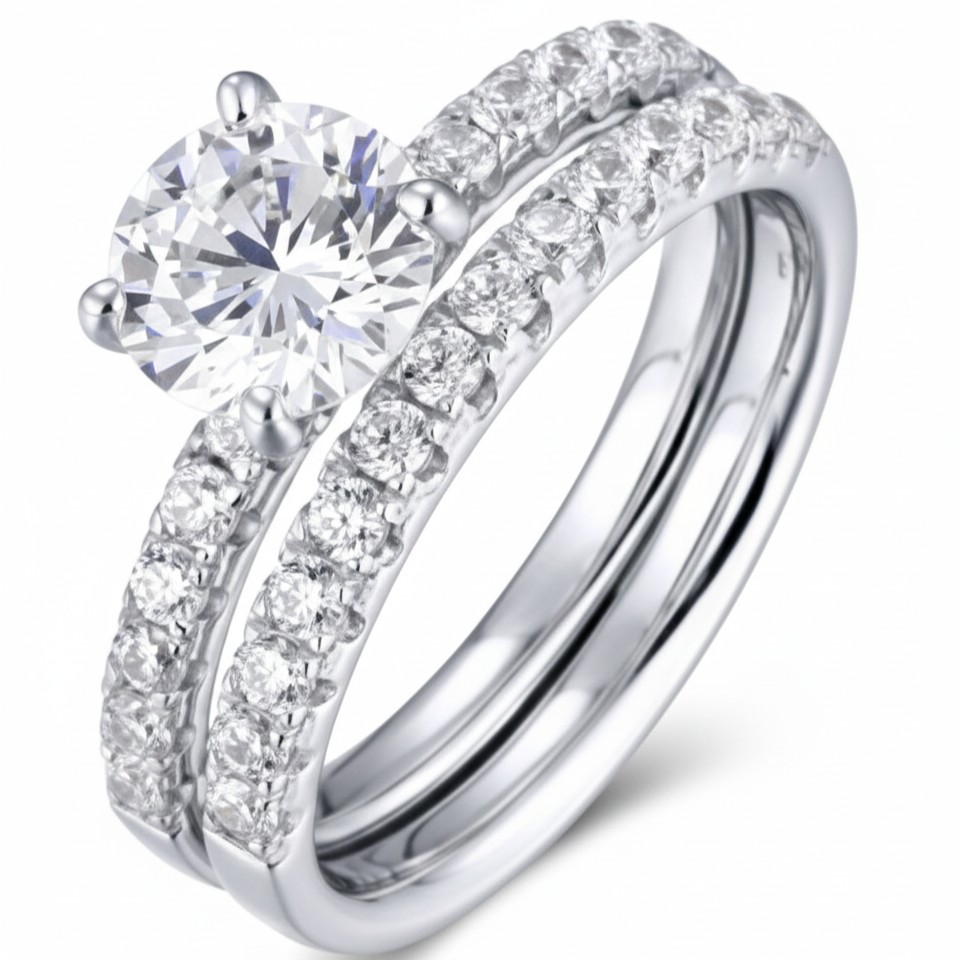 Double Band Bridal Set