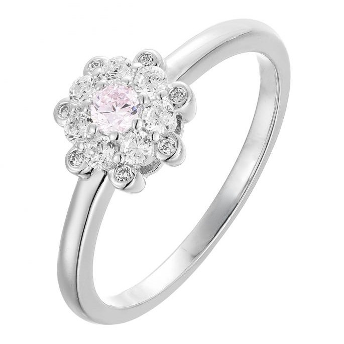 Eternal Petals Pink and Diamond Halo Rings