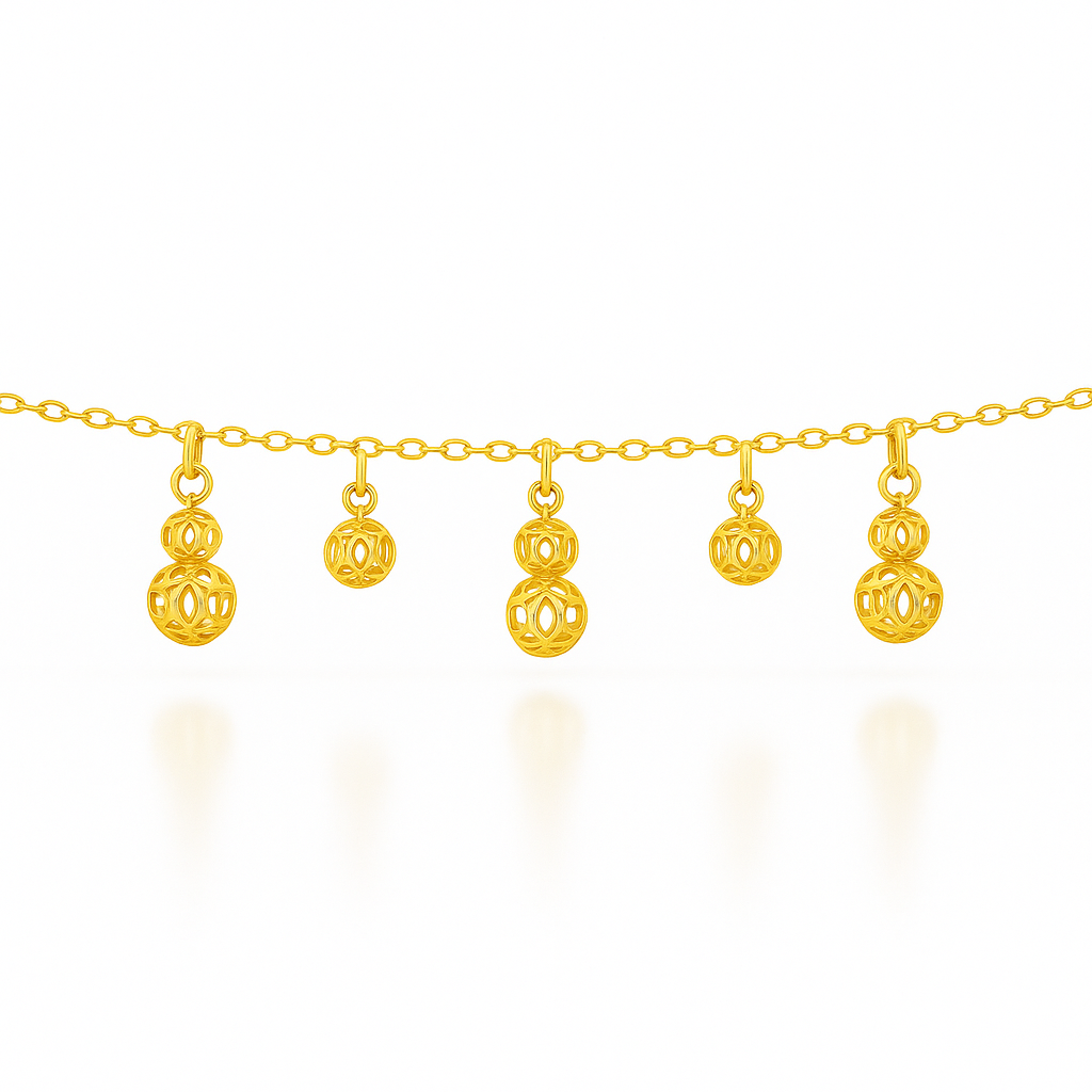 Ethereal Glow Gold Charm Bracelet