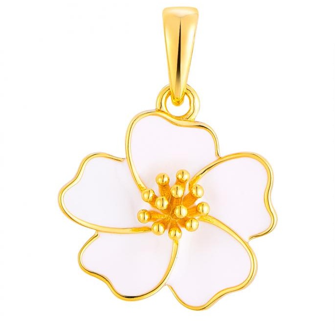Floral Enamel Pendant