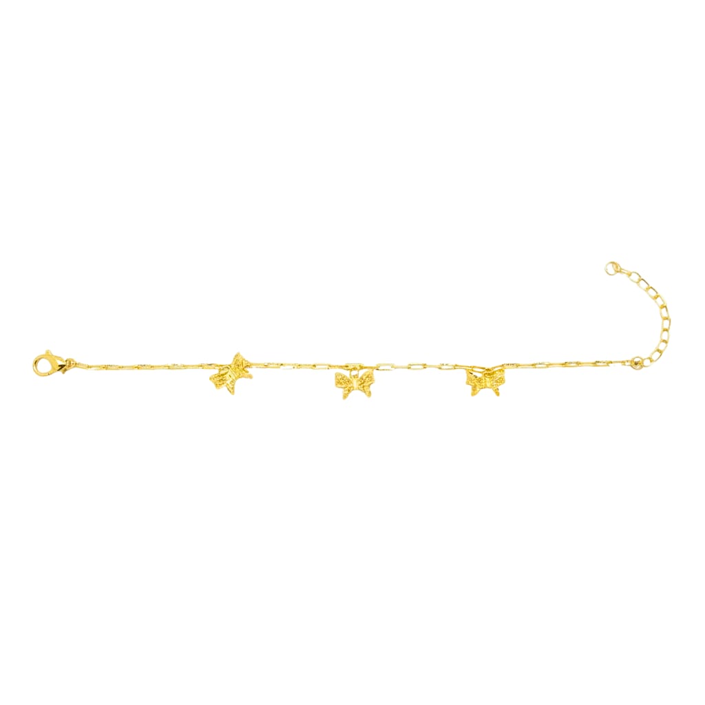 Golden Grace 916 Bow Charm Bracelet