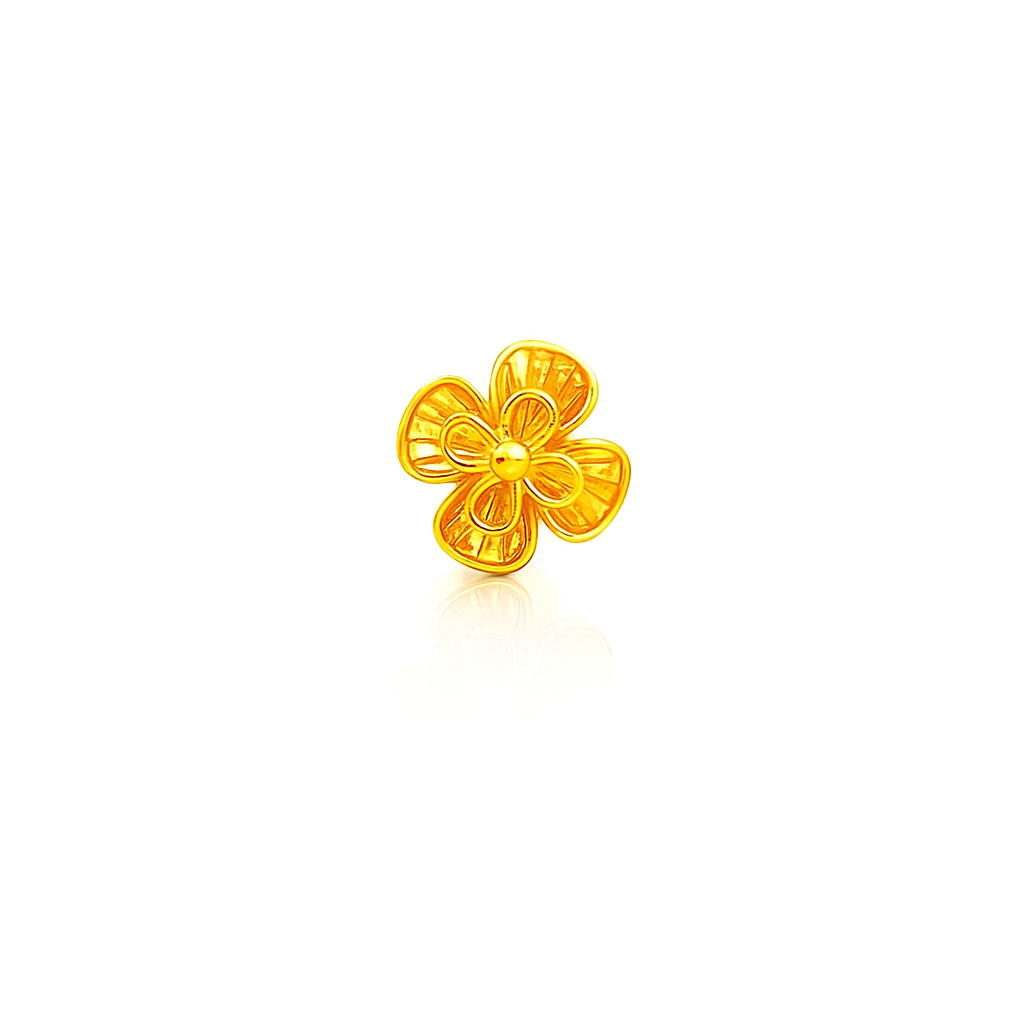 Golden Petal Stud Earrings