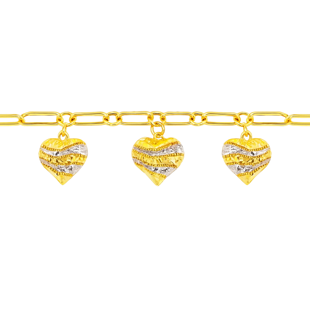 Golden Symphony Heart Bracelet