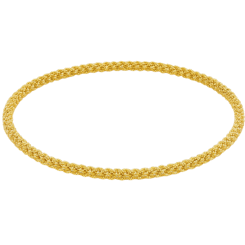 Golden Symphony Twisted Ball Necklace 916 (41cm)