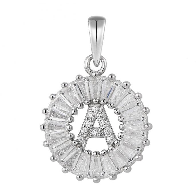 “Initial Brilliance” Diamond Monogram Pendant