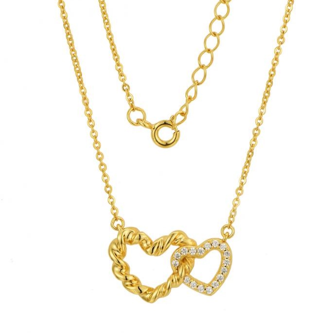 Interlocking Double Heart Necklace