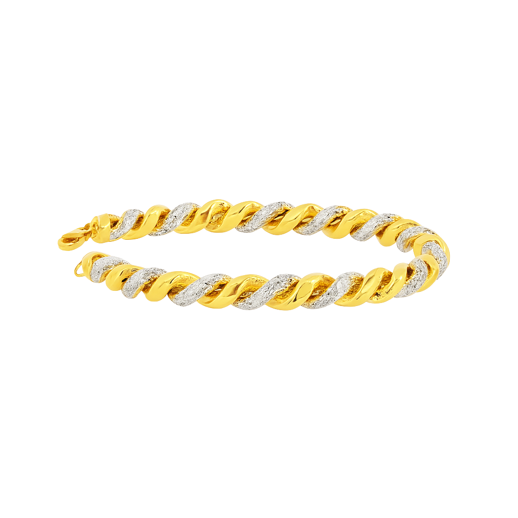 Luxe Twist Gold Bracelet: Precious Connection