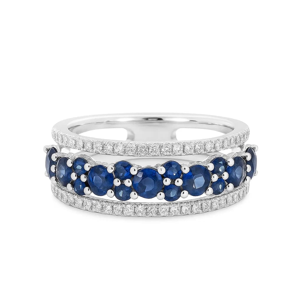 Midnight Sapphire & Diamond Band