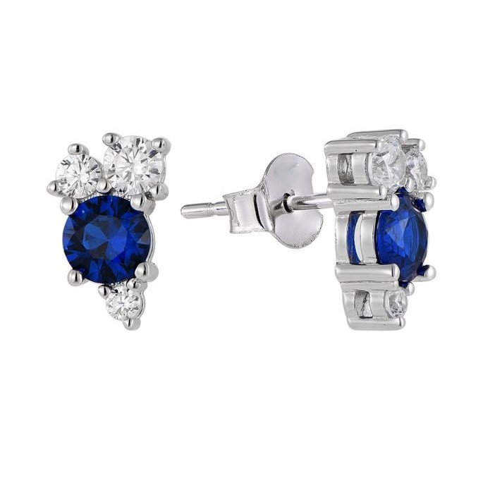 Midnight Serenade Sapphire & Diamond Earrings