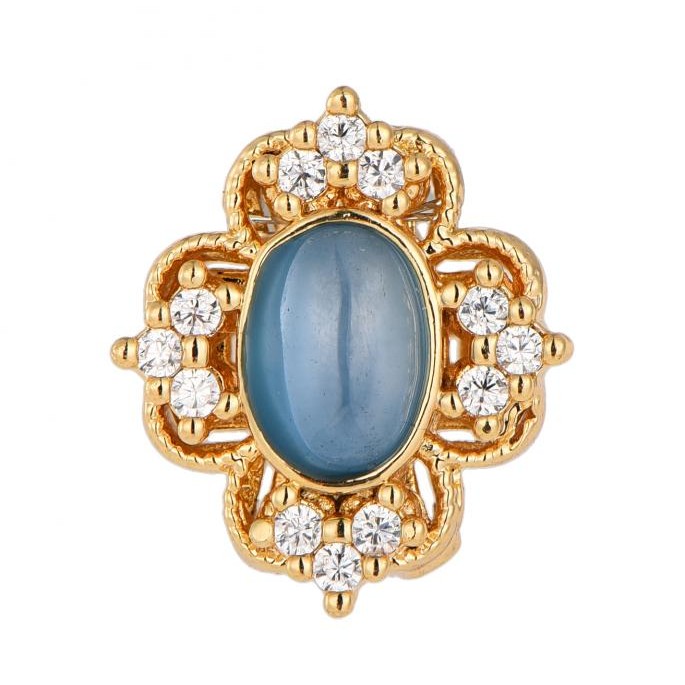 “Royal Horizon” Blue Gem & Diamond Pendant