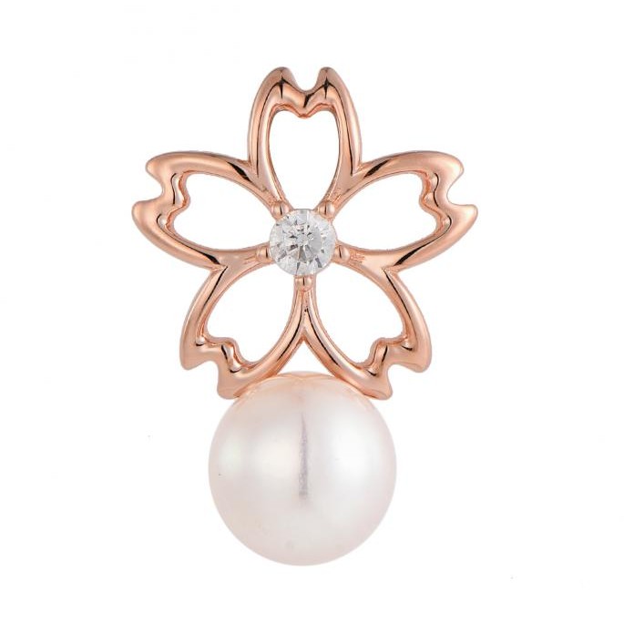 Sakura Blossom & Pearl Diamond Pendant