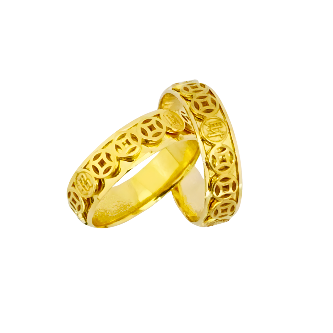 Timeless Heritage Moveable Coin Ring Set 916 Gold (6mm)