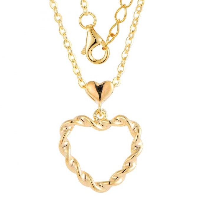 Twisted Heart Pendant Necklace
